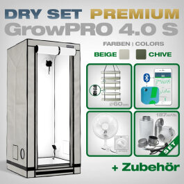 Grow Trockenbox Set Premium GrowPRO 4.0 S, 80x80x180cm